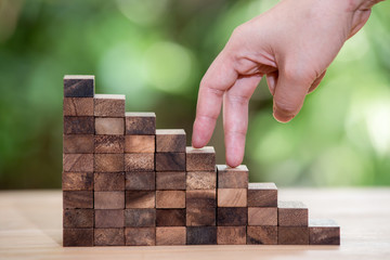 Take the next steps to your goals. Business development concept