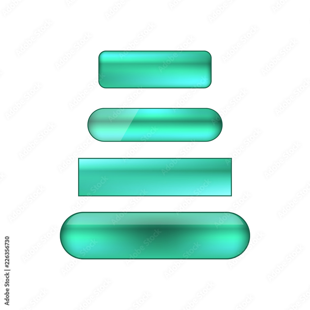 Wall mural vector web buttons set
