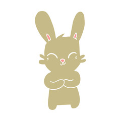 Obraz premium cute flat color illustration cartoon rabbit