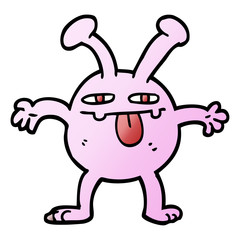 vector gradient illustration cartoon monster