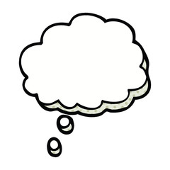 comic book style cartoon mind bubble