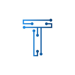 Letter T abstract logo