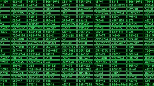 Matrix frame. Calm market. Changing numbers. Business background. Seamless loop.Stock Market Tickers Price Data Animation.