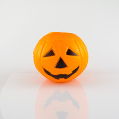 Isolated halloween toy pumpkin