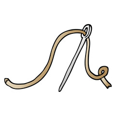 vector gradient illustration cartoon needle and thread