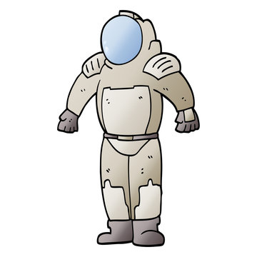 vector gradient illustration cartoon space man