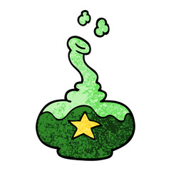 grunge textured illustration cartoon potion