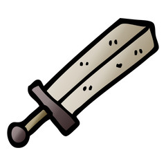 vector gradient illustration cartoon sword