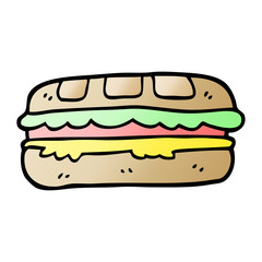 vector gradient illustration cartoon tasty sandwich