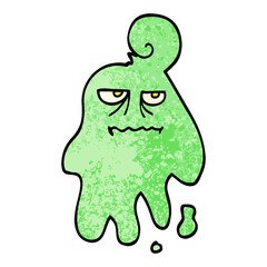 grunge textured illustration cartoon spooky ghost