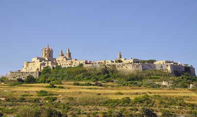 Fototapeta na wymiar Mdina - fortified city in the Northern Region of Malta 