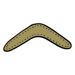 hand drawn doodle style cartoon boomerang