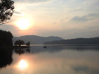 morning, sunrise, sunset, background, cover, haze, dew, Lake Sacandaga, Day, Hadley, Mist, Reflection, mountains, Adirondacks, 