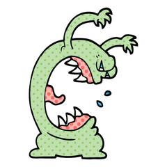 comic book style cartoon monster