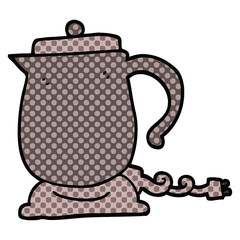 comic book style cartoon kettle