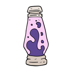 hand drawn doodle style cartoon lava lamp
