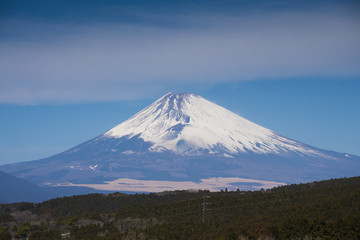 Mt.Fuji with blue sky at Mishima skywalk, Japan