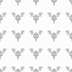 mask with horns seamless pattern