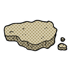 comic book style cartoon old rock