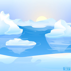 Arctic landscape, northern ice. © Владимир Шерстнев