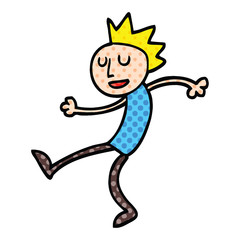 comic book style cartoon dancing man