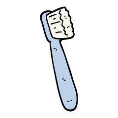 hand drawn doodle style cartoon tooth brush