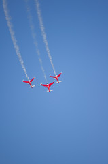 Patrouille d'avions lors d'un meeting aérien 