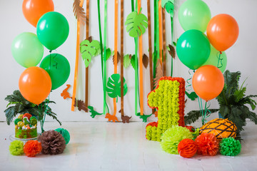 The decor of the birthday