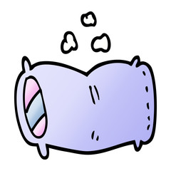 vector gradient illustration cartoon fluffy pillow
