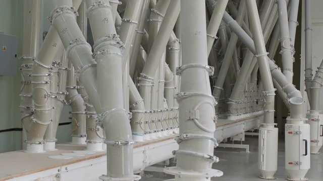 Modern automated grist mill, flour factory