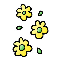 vector gradient illustration cartoon flower heads