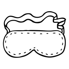 black and white cartoon sleeping mask