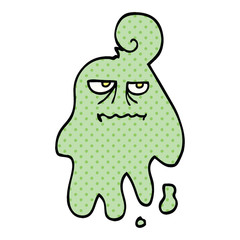 comic book style cartoon spooky ghost