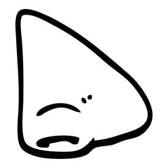 black and white cartoon nose