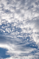 Blue sky with white clouds. Sky background