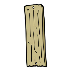 hand drawn doodle style cartoon plank