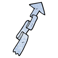 grunge textured illustration cartoon banner arrow