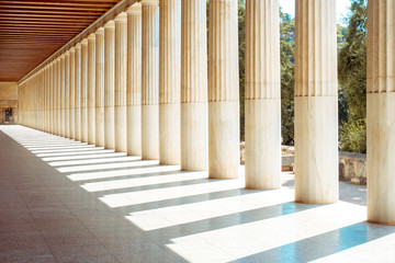 the ancient Greece colonnades.