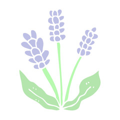 flat color illustration cartoon lavender