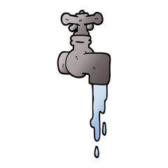vector gradient illustration cartoon dripping faucet