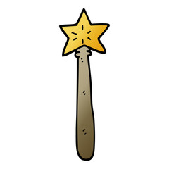 vector gradient illustration cartoon magician wand