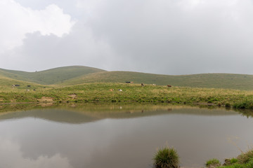 landscape with river and clouds