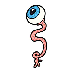 gross comic book style cartoon eyeball