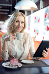 young woman in Cafe