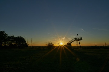 Halde Pluto, Wanne-Eickel im Abendlicht