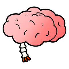 vector gradient illustration cartoon brain