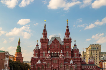 Obraz premium State Historical Museum on Red Square in Moscow, Russia