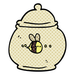 comic book style cartoon honey pot