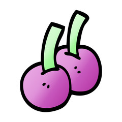 vector gradient illustration cartoon cherries