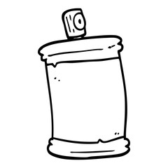 black and white cartoon spray can